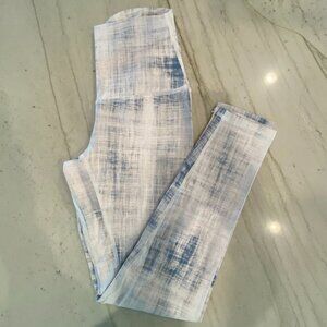 P’tula Blue Strokes High Waist Yoga Legging Blue and White size S. 💙